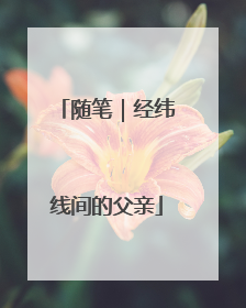 随笔｜经纬线间的父亲