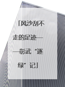 风沙刮不走的足迹——彰武“逐绿”记