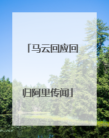 马云回应回归阿里传闻