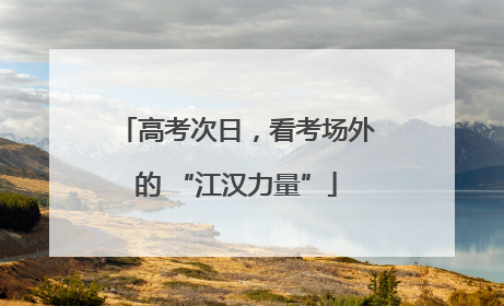 高考次日，看考场外的 “江汉力量”