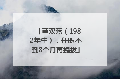黄双燕（1982年生），任职不到8个月再提拔