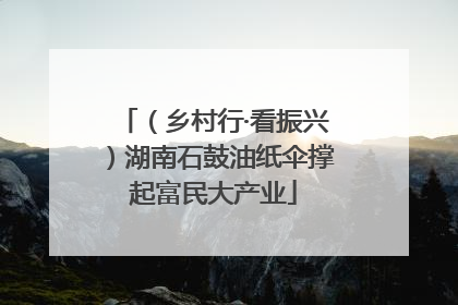 （乡村行·看振兴）湖南石鼓油纸伞撑起富民大产业