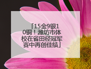 15金9银10铜！潍坊市体校在省田径冠军赛中再创佳绩