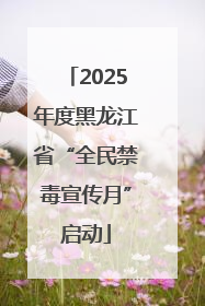 2025年度黑龙江省“全民禁毒宣传月”启动
