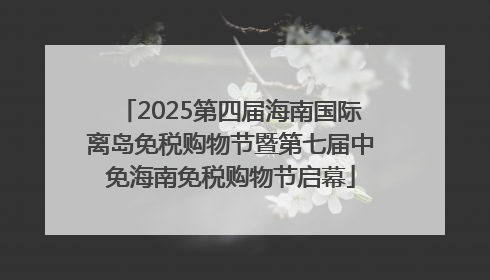 2025第四届海南国际离岛免税购物节暨第七届中免海南免税购物节启幕