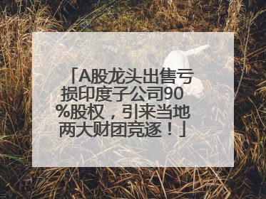A股龙头出售亏损印度子公司90%股权，引来当地两大财团竞逐！